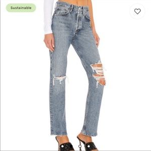 Bought on revolve Lana mid rise full length straight jeans